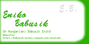 eniko babusik business card